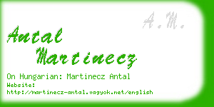 antal martinecz business card